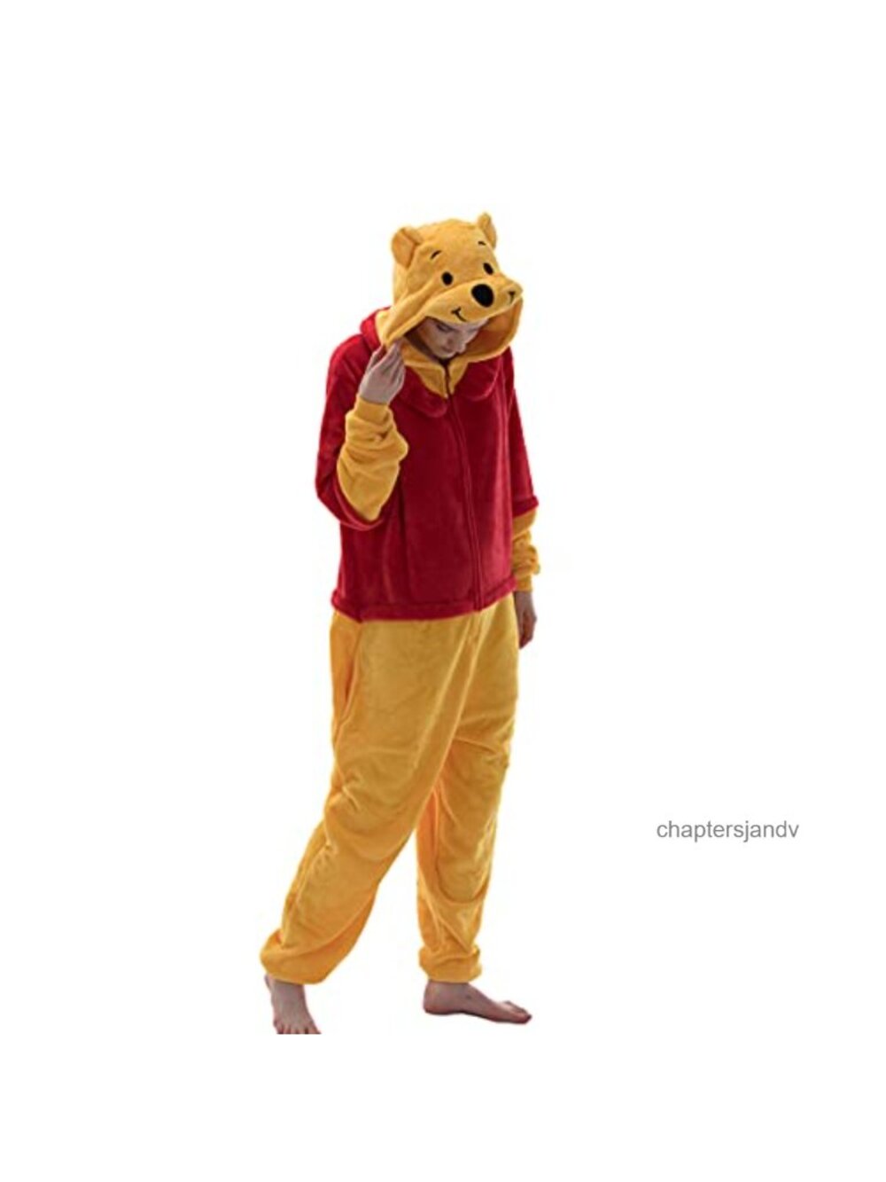 Unisex Adult Onesie Pajama Flannel Bear Costume Sleepwear